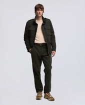 Mini Field Jacket Cot In Tela Di Misto Cotone Verdone