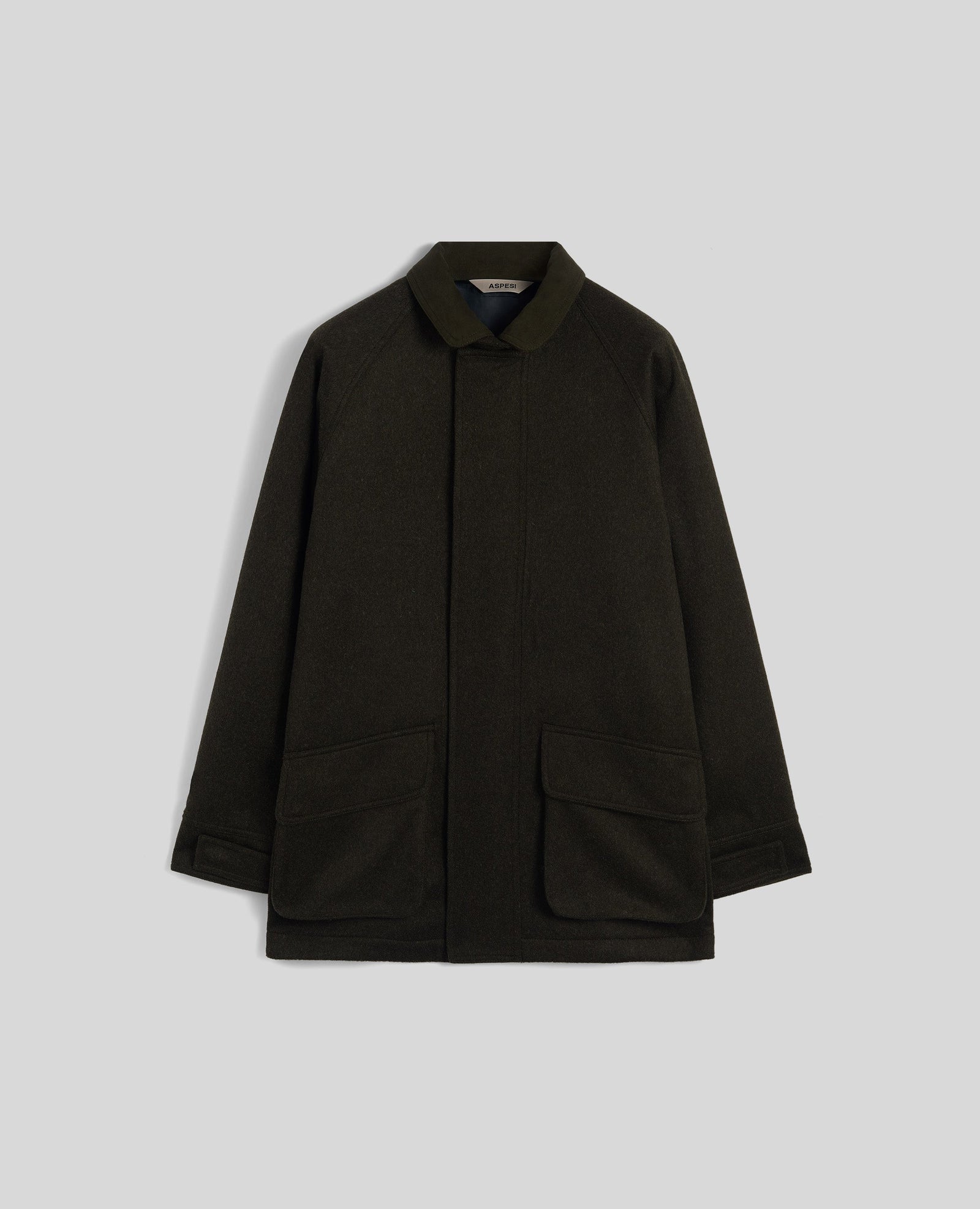 CABAN SCHAFER IN LANA VERGINE E ALPACA - MILITARE