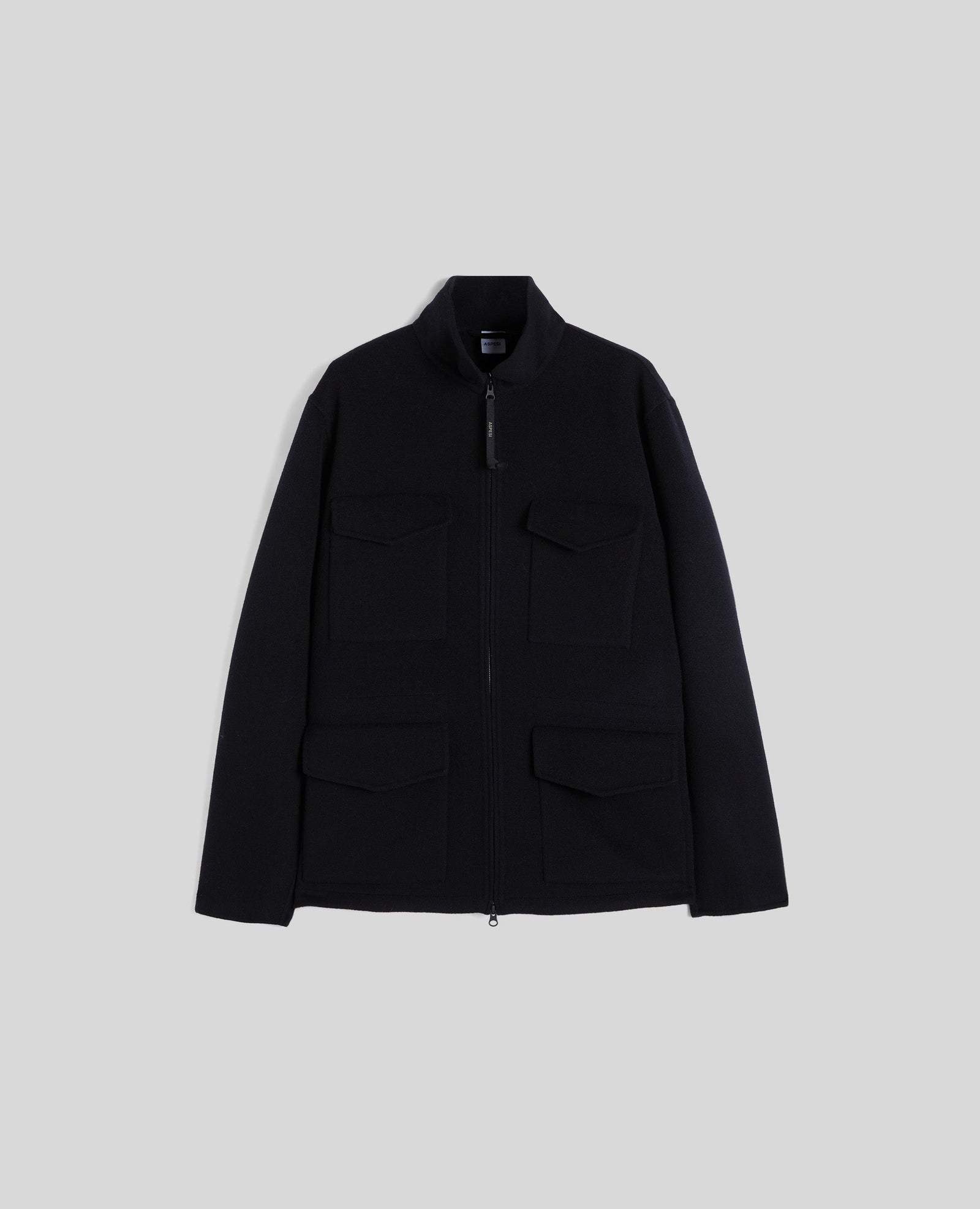 FIELD JACKET NELSON IN DOUBLE DI LANA - NAVY