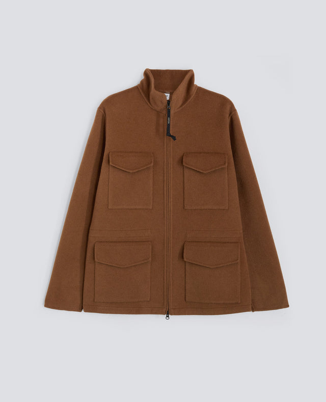 Field Jacket Nelson In Double Di Lana Cammello