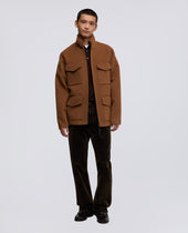 Field Jacket Nelson In Double Di Lana Cammello