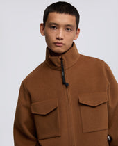 Field Jacket Nelson In Double Di Lana Cammello