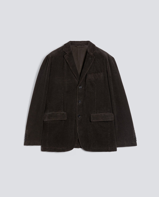 JACKET KUKI IN VELLUTO A COSTE - MARRONE