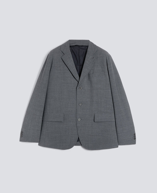 Jacket Kuki In Flanella Grigio