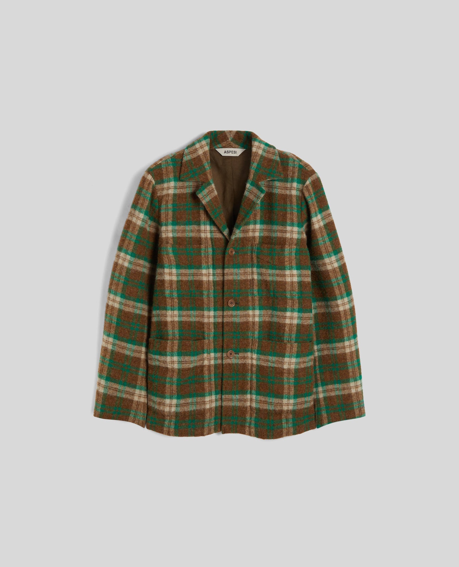 OVERSHIRT FANDANGO WINT IN LANA SHETLAND - CHECK VERDE
