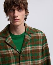 Overshirt Fandango Wint In Lana Shetland Check Verde
