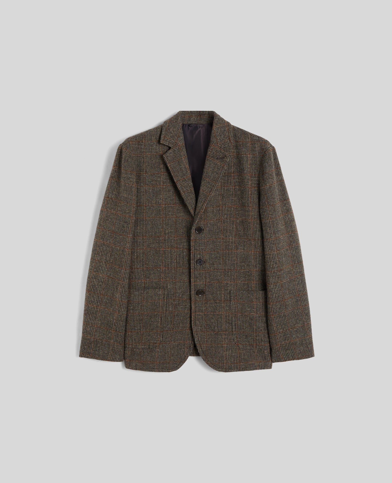 BLAZER ISAAC IN LANA SHETLAND - CHECK MARRONE