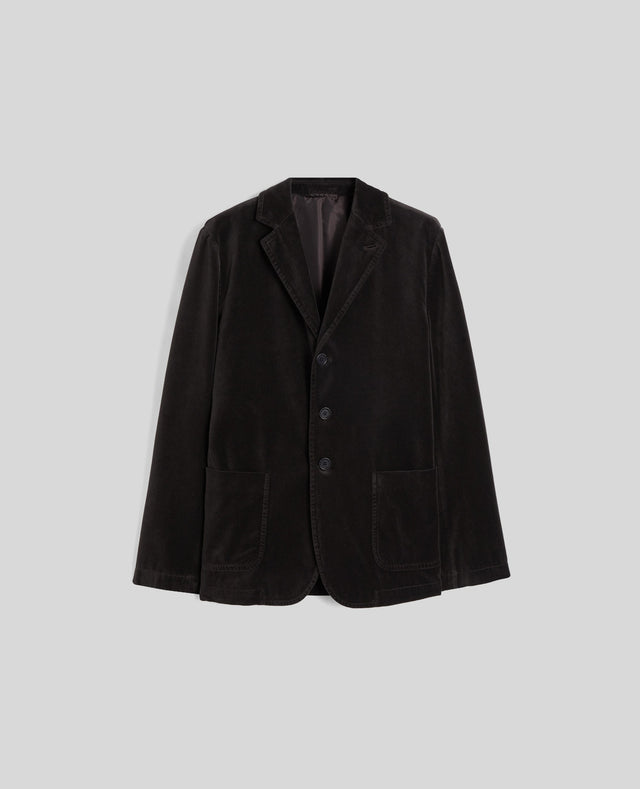 Jacket Isaac In Velluto Marrone