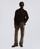 Pantalone Press In Denim Tortora