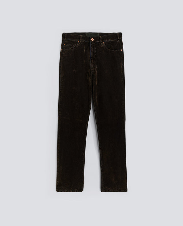 Pants Press In Denim Militare