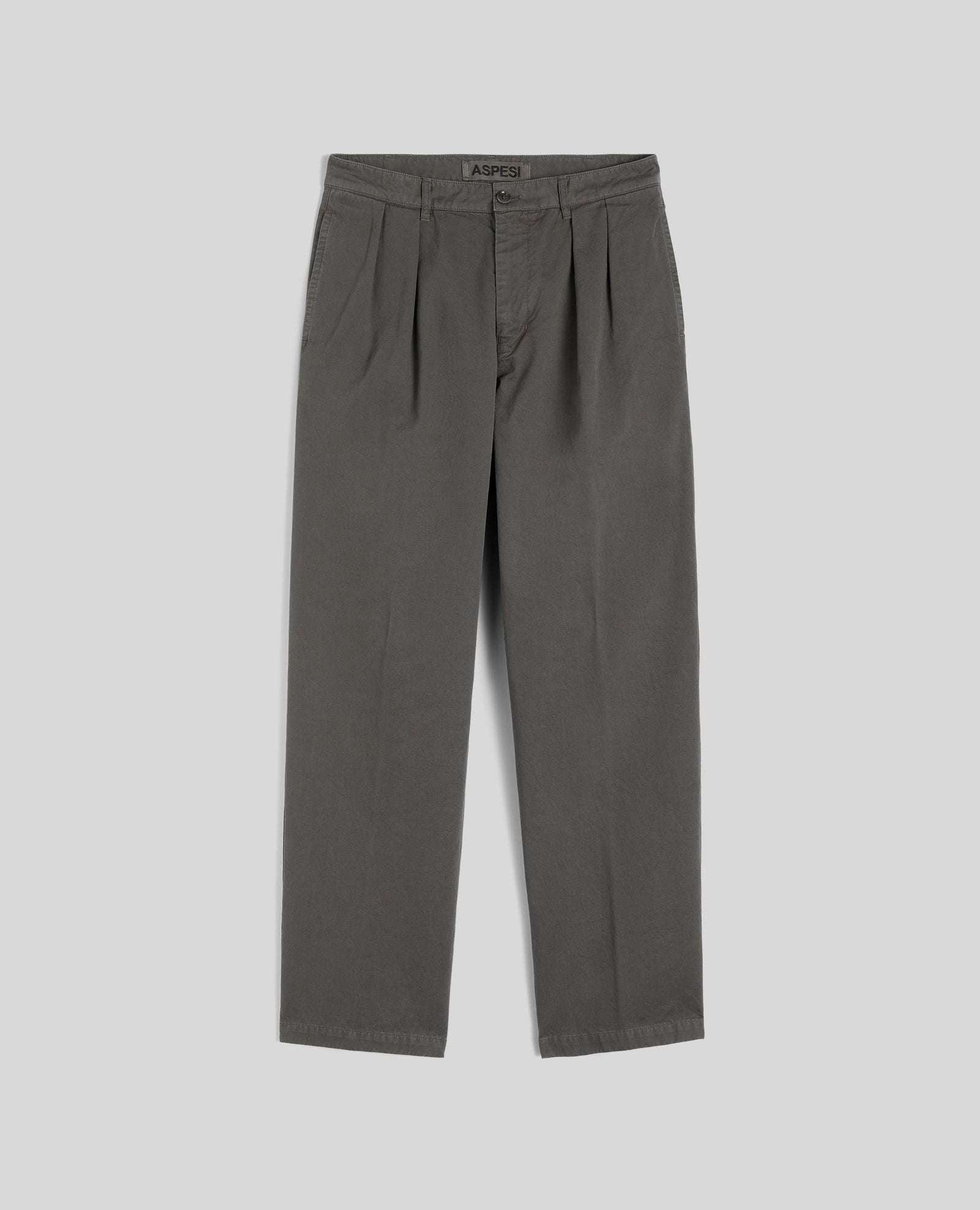 Pants Lewis In Gabardina Di Cotone Con Pinces Grigio