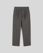 Pants Lewis In Gabardina Di Cotone Con Pinces Grigio