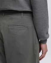 Pants Lewis In Gabardina Di Cotone Con Pinces Grigio