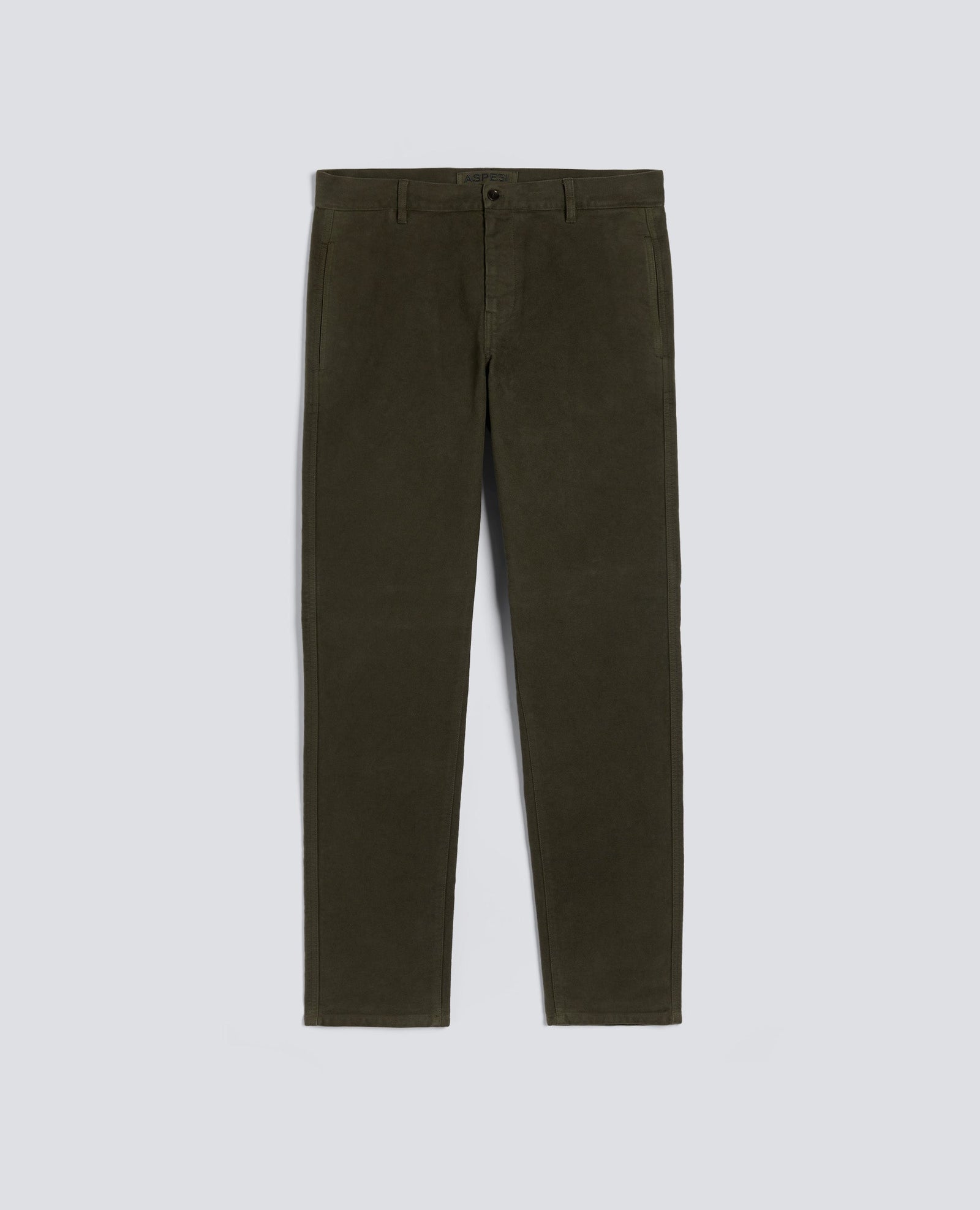 PANTS CHINO FUNZIONALE IN VELLUTO - MILITARE