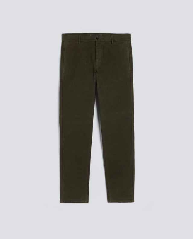 PANTS CHINO FUNZIONALE IN VELLUTO - MILITARE