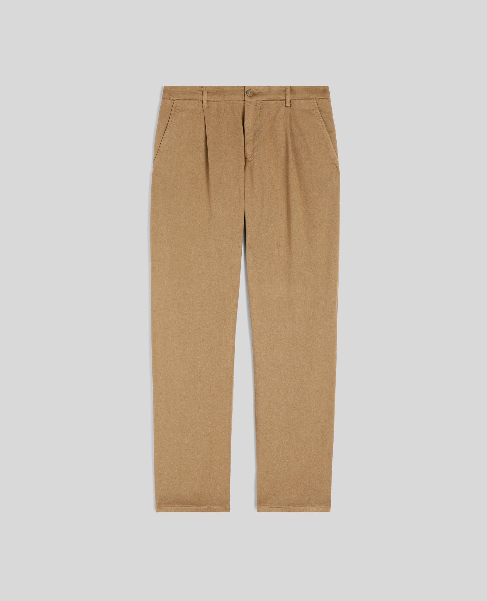 Pants In Twill Di Cotone E Lyocell Beige