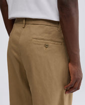 Pants In Twill Di Cotone E Lyocell Beige