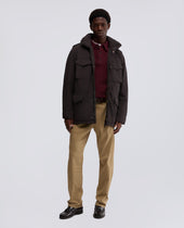 Field Jacket New Camp In Nylon Tinto Capo Marrone