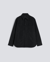 Shirt Giles In Taffeta Nero