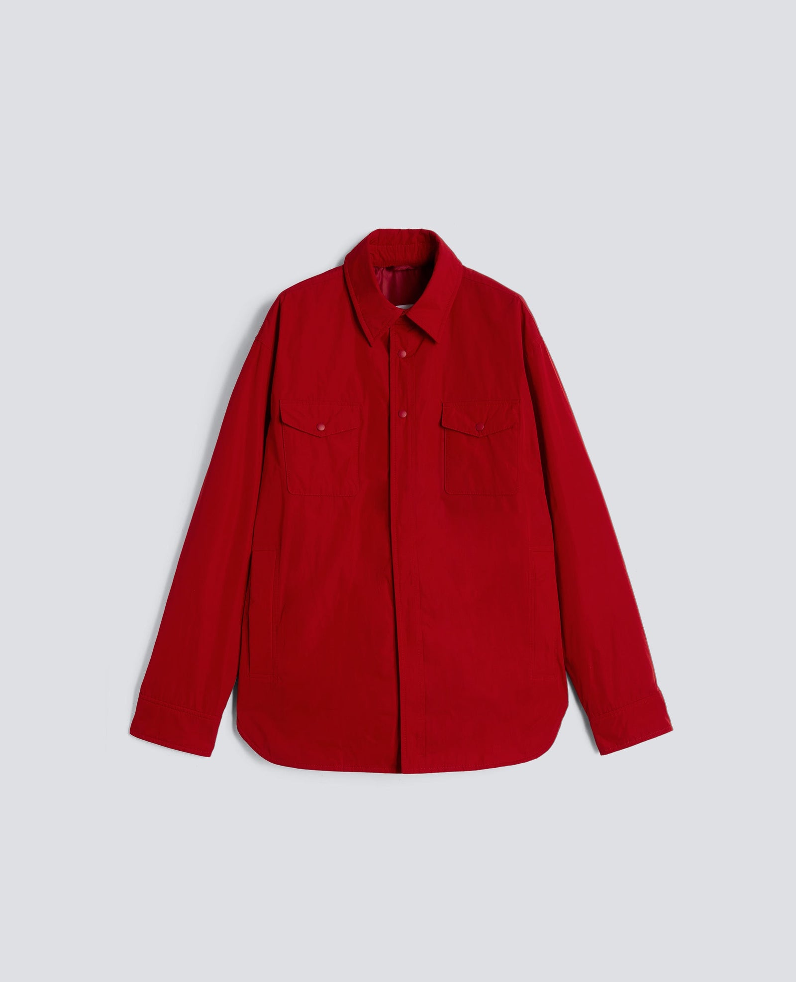 Shirt Giles In Taffeta Rosso