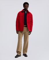 Shirt Giles In Taffeta Rosso