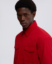 Shirt Giles In Taffeta Rosso