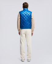 Gilet Yamasaki In Ripstop Azzurro