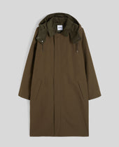 COAT HIBIKI IN TELA DI MISTO COTONE - MILITARE