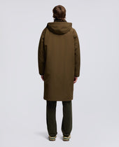 Coat Hibiki In Tela Di Misto Cotone Militare