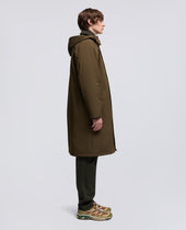 Coat Hibiki In Tela Di Misto Cotone Militare
