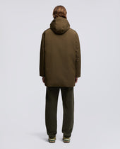 Parka Baranov In Tela Di Misto Cotone Militare