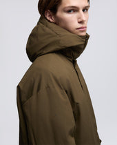 Parka Baranov In Tela Di Misto Cotone Militare