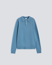 Polo In Cashmere Azzurro