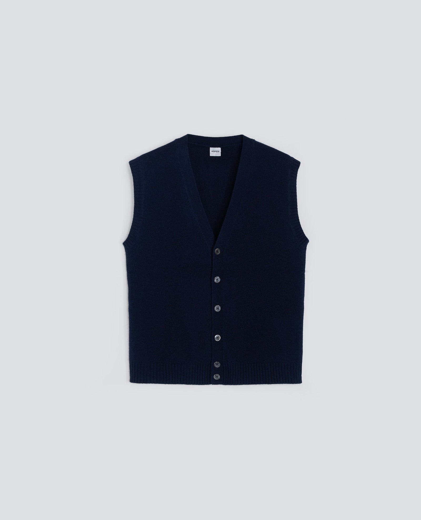 GILET IN CASHMERE - NAVY