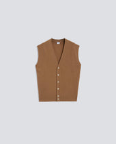 Gilet In Cashmere Cammello