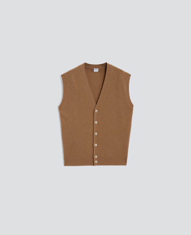 Gilet In Cashmere Cammello