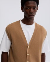 Gilet In Cashmere Cammello
