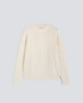 Sweater In Lana A Trecce Naturale