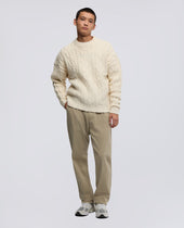 Sweater In Lana A Trecce Naturale