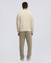 Sweater In Lana A Trecce Naturale