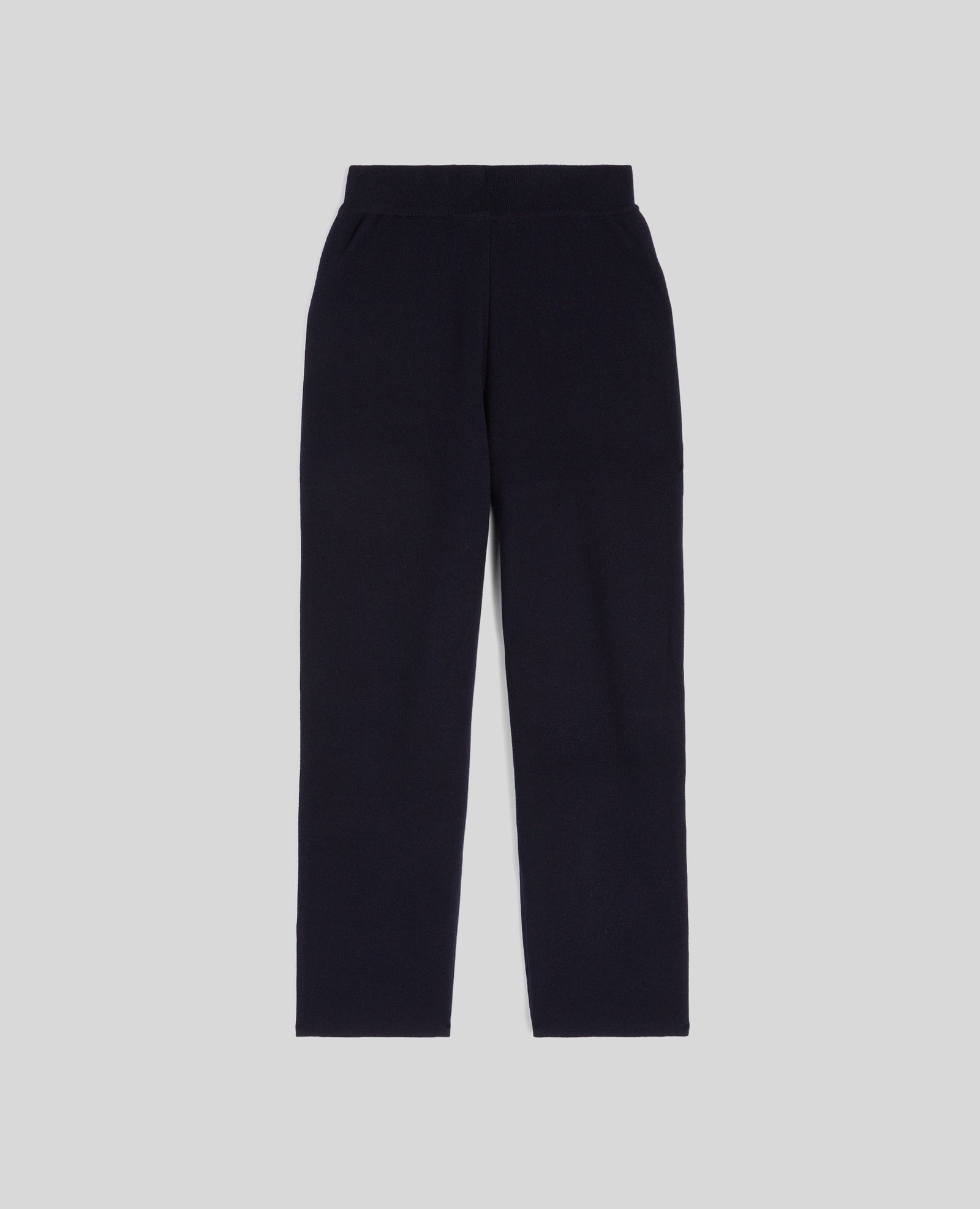 PANTS IN MISTO LANA E COTONE - BLU NOTTE