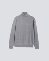 SWEATER DOLCEVITA IN LANA SUPER GEELONG - GRIGIO