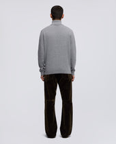 Sweater Dolcevita In Lana Super Geelong Grigio