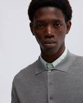 Polo In Lana Grigio