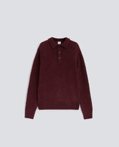 Polo In Lana Shetland Bordeaux