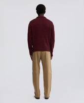 Polo In Lana Shetland Bordeaux