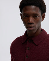 Polo In Lana Shetland Bordeaux
