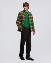 Sweater Girocollo In Lana Merino Verde