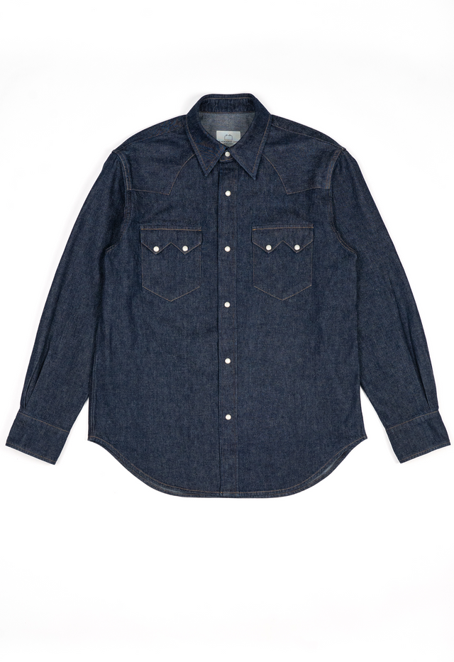W6 SAWTOOTH WESTERN SHIRT JAPANESE 10oz DENIM INDIGO