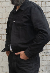 W8 TYPE II SELVEDGE DENIM JACKET IN ITALIAN 14.5OZ 'STAY BLACK'